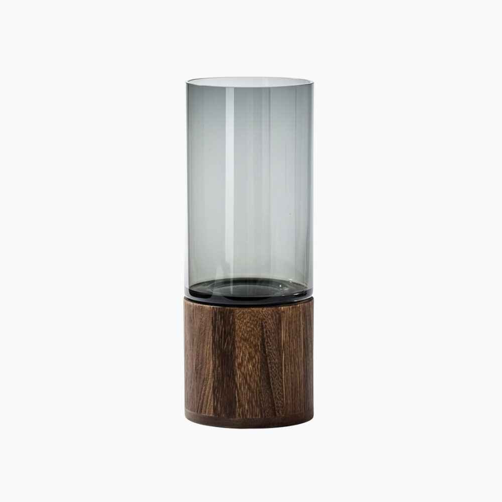 GLASRO Glasvas med träbas
